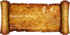 Gyalai Antal névjegykártya